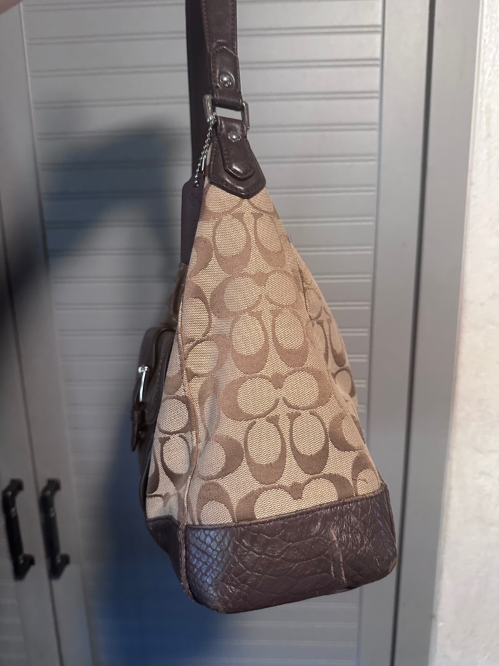 Coach Charlie Signature Python Hobo *Style #F32081* - Picture 8 of 15